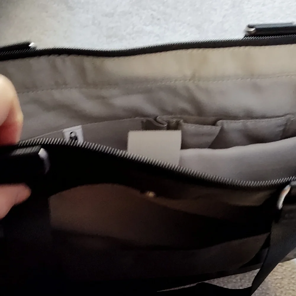 Baggallini Black Utility Tote with Front Zip Pockets